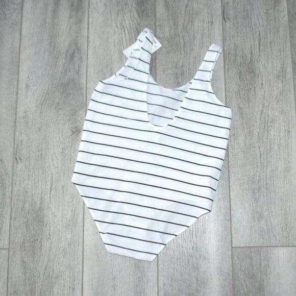 DKNY - Light Control Striped Scoop Back Bodysuit - Picture 4 of 4